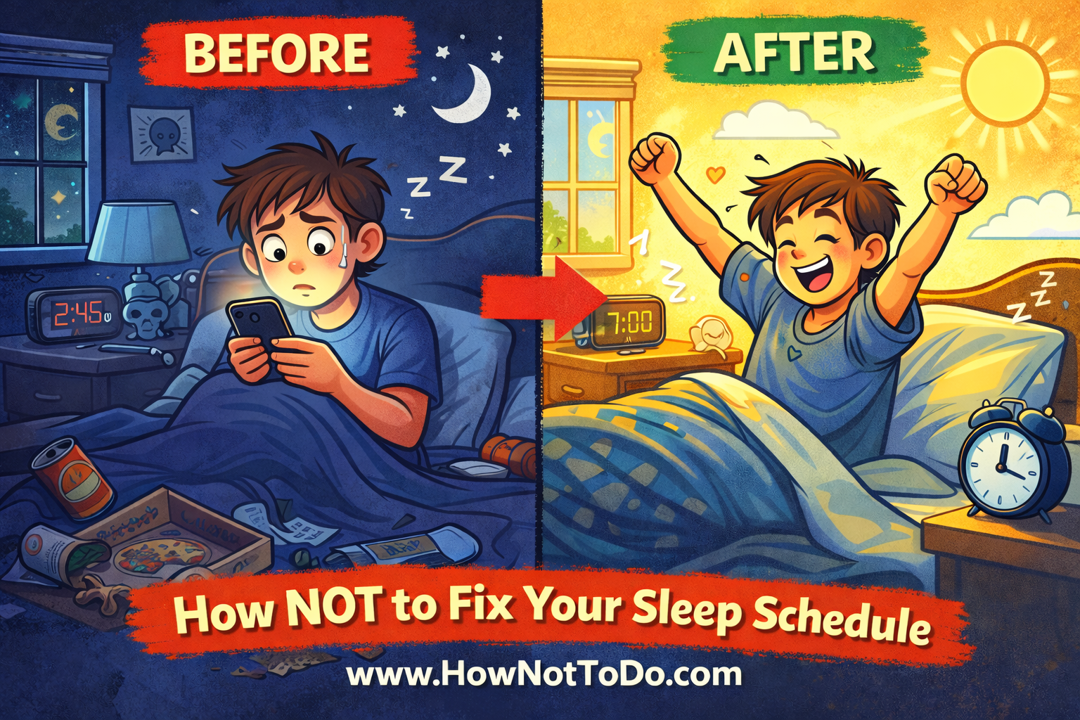 How NOT to Fix Your Sleep Schedule (Revenge Bedtime Procrastination Edition) — Quiz Format